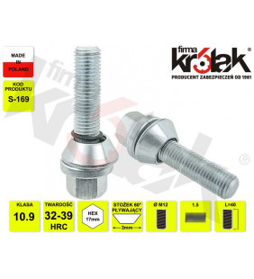 M12x1.5x40/p.o.s/17 | S-169 | Firma Królak